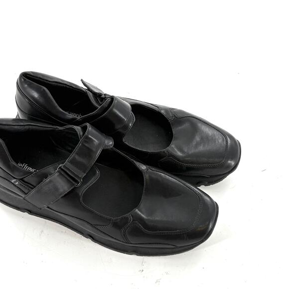 Jeffrey Campbell Kicks Wedge Sneakers 11 Black NWOT Mary Jane Leather Preppy - Picture 9 of 10